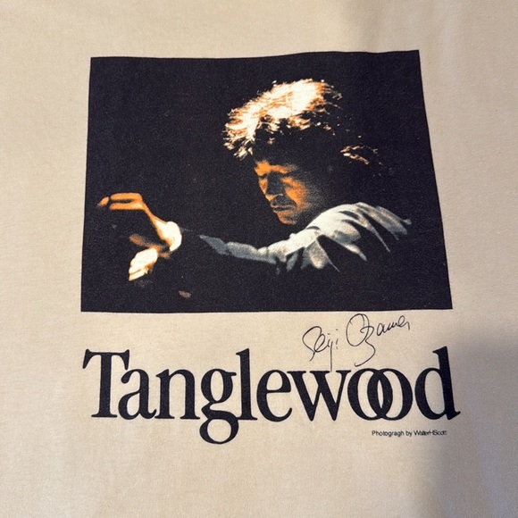 🔥Seiji Ozawa Beige Graphic T-Shirt from Tanglewood🔥 - Picture 3 of 6